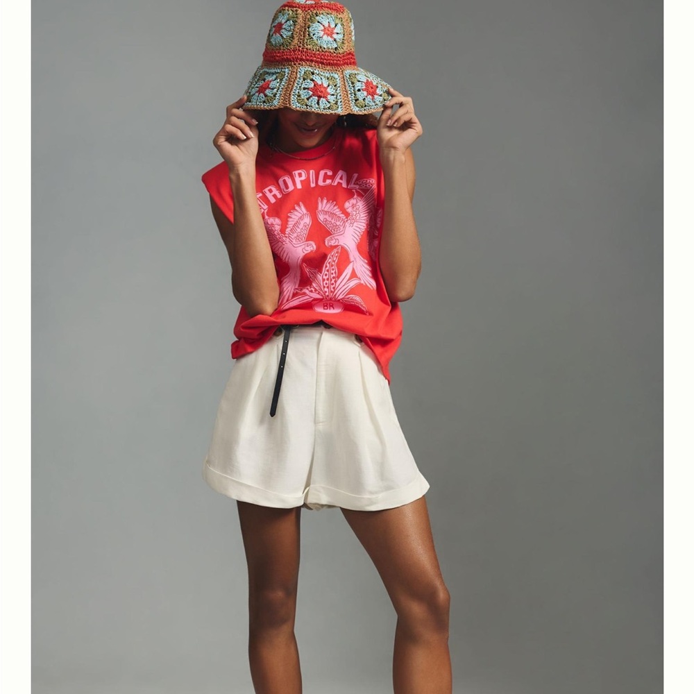 FARM Rio Red Tropical Muscle Tee - Picture 4 of 8